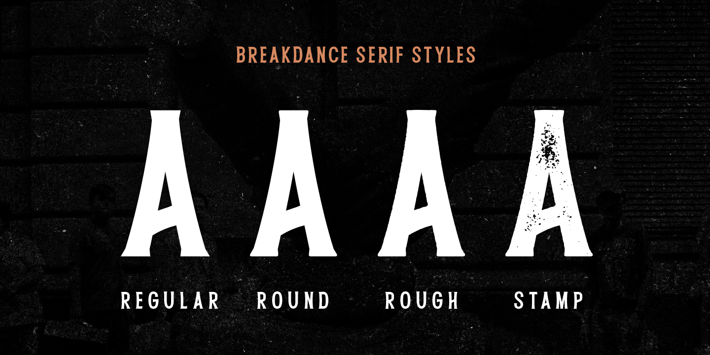 Breakdance Reborn Serif Oblique Font preview